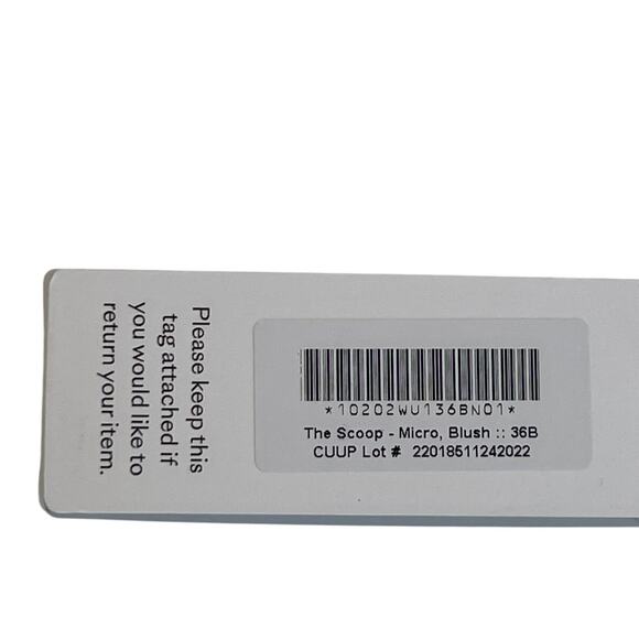 Cuup The Scoop Unlined Contour Wire Bra Women's Size 36B Micro, Blush MSRP $78 - Picture 4 of 7